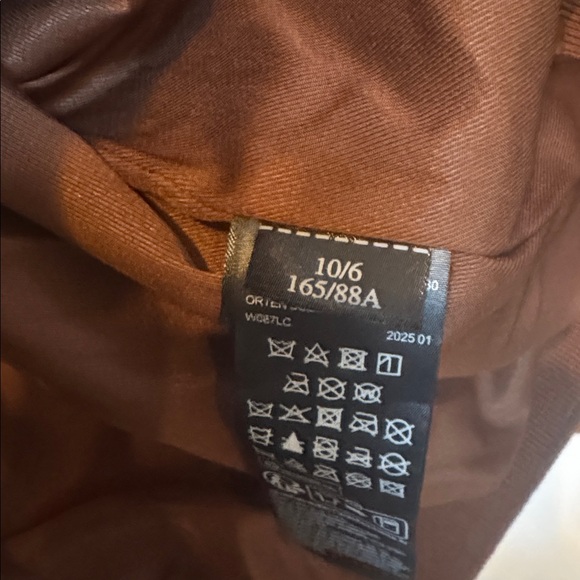 All Saints Allsaints Orten Cognac Brown Suede Leather Bomber Jacket US 6 - Picture 8 of 9